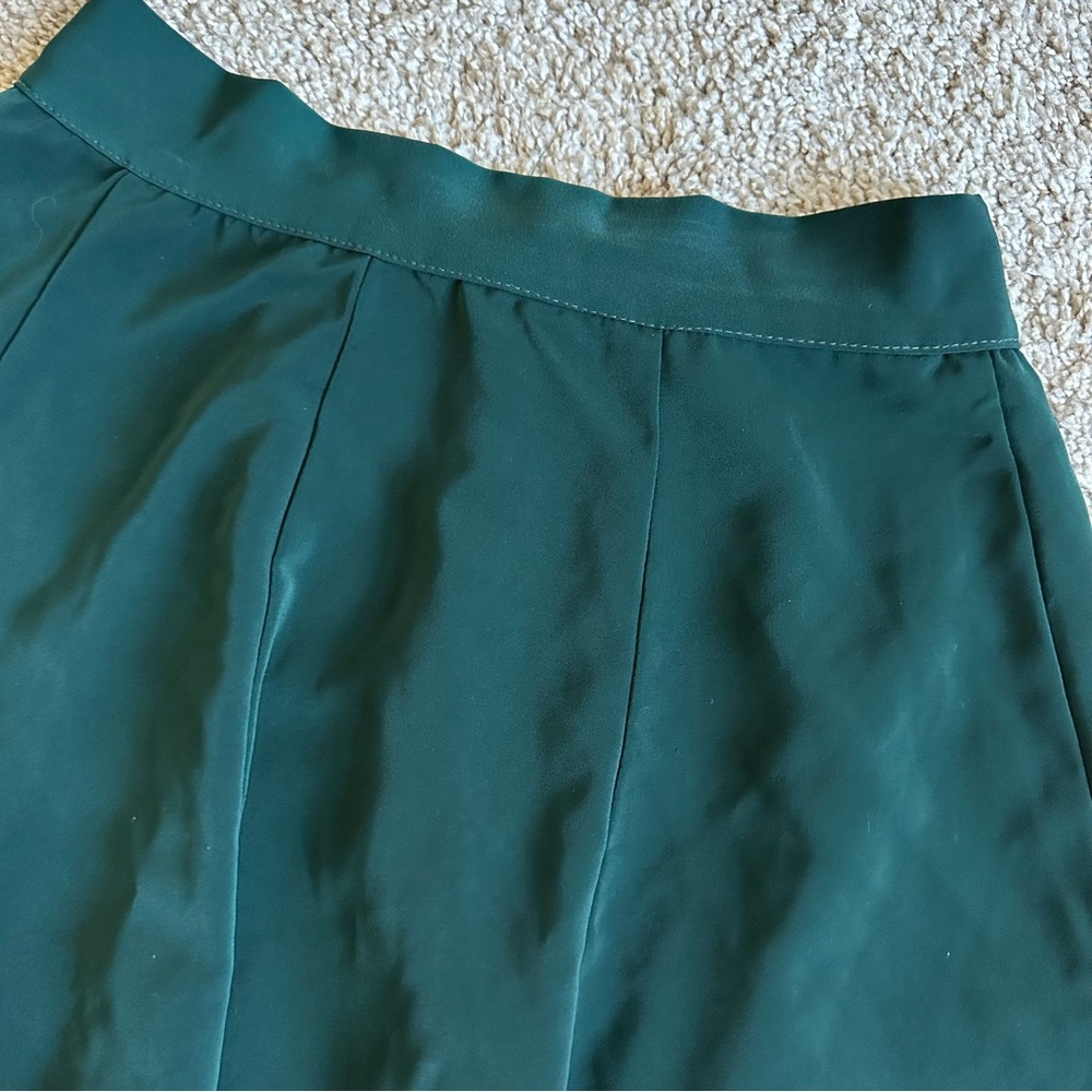 Green Silky Skirt Brandy Melville